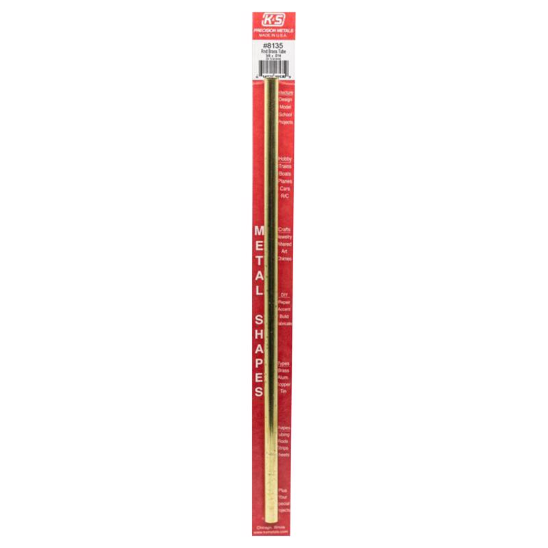 K&S, K&S 3/8 in. D X 12 in. L Round Brass Tube 1 pk