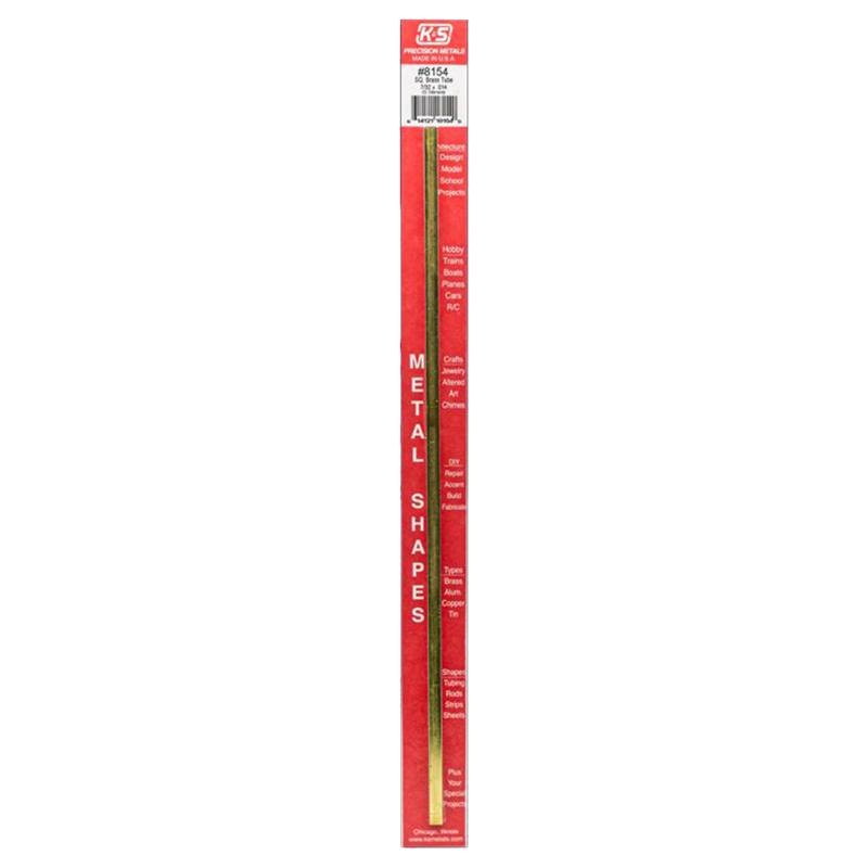 K&S, K&S 7/32 in. W X 12 in. L Square Brass Tube 1 pk