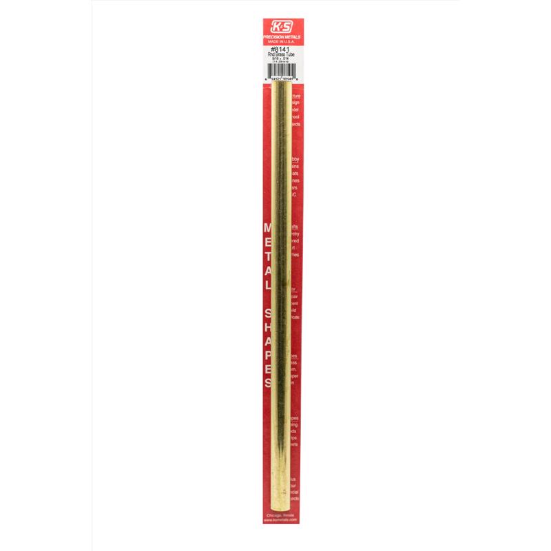 K&S, K&S 9/16 in. D X 12 in. L Round Brass Tube 1 pk