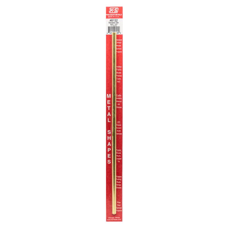 K&S, K&S 9/32 in. D X 12 in. L Round Brass Tube 1 pk