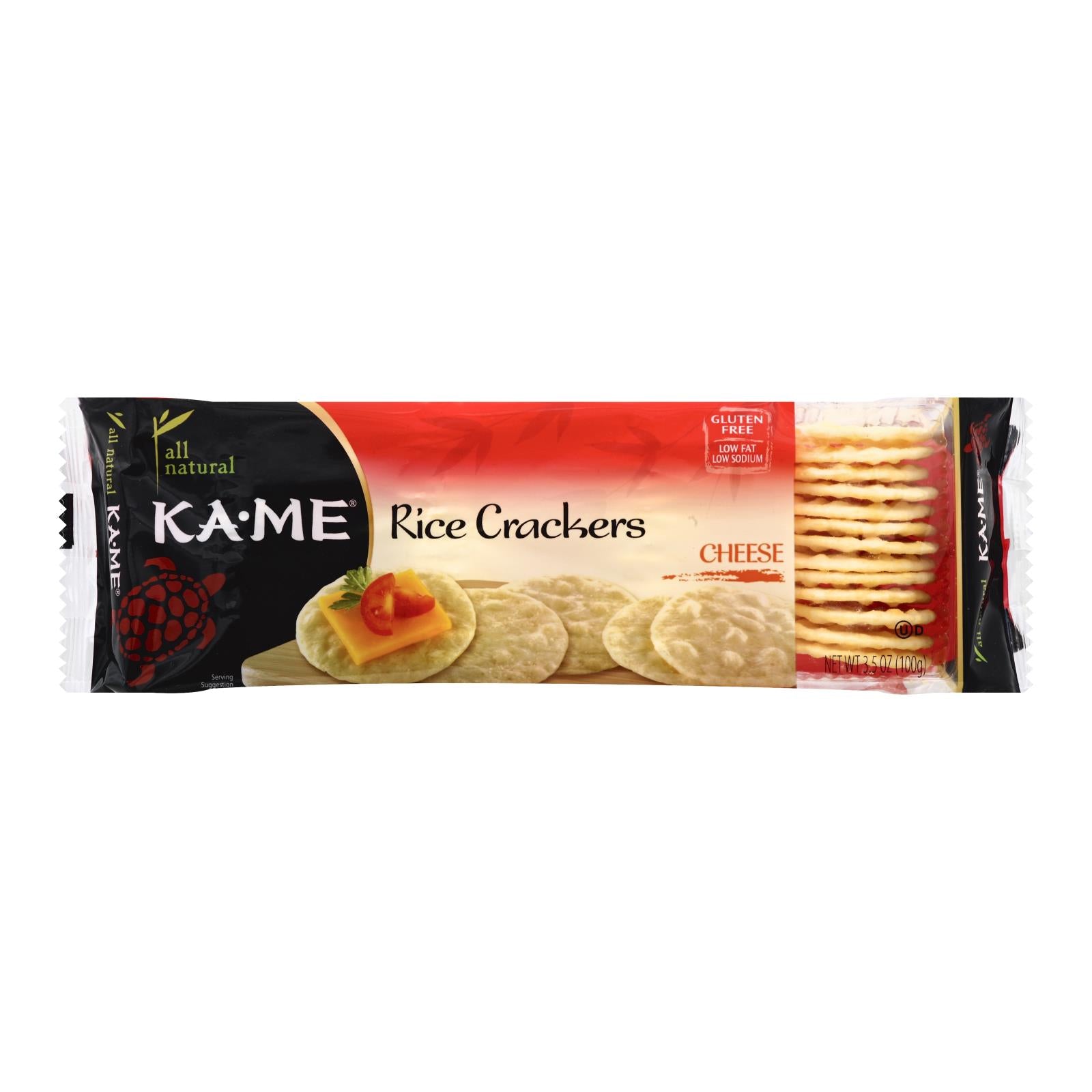 Ka'Me, Ka'Me Rice Crackers - Cheese - Case of 12 - 3.5 oz. (Pack of 12)