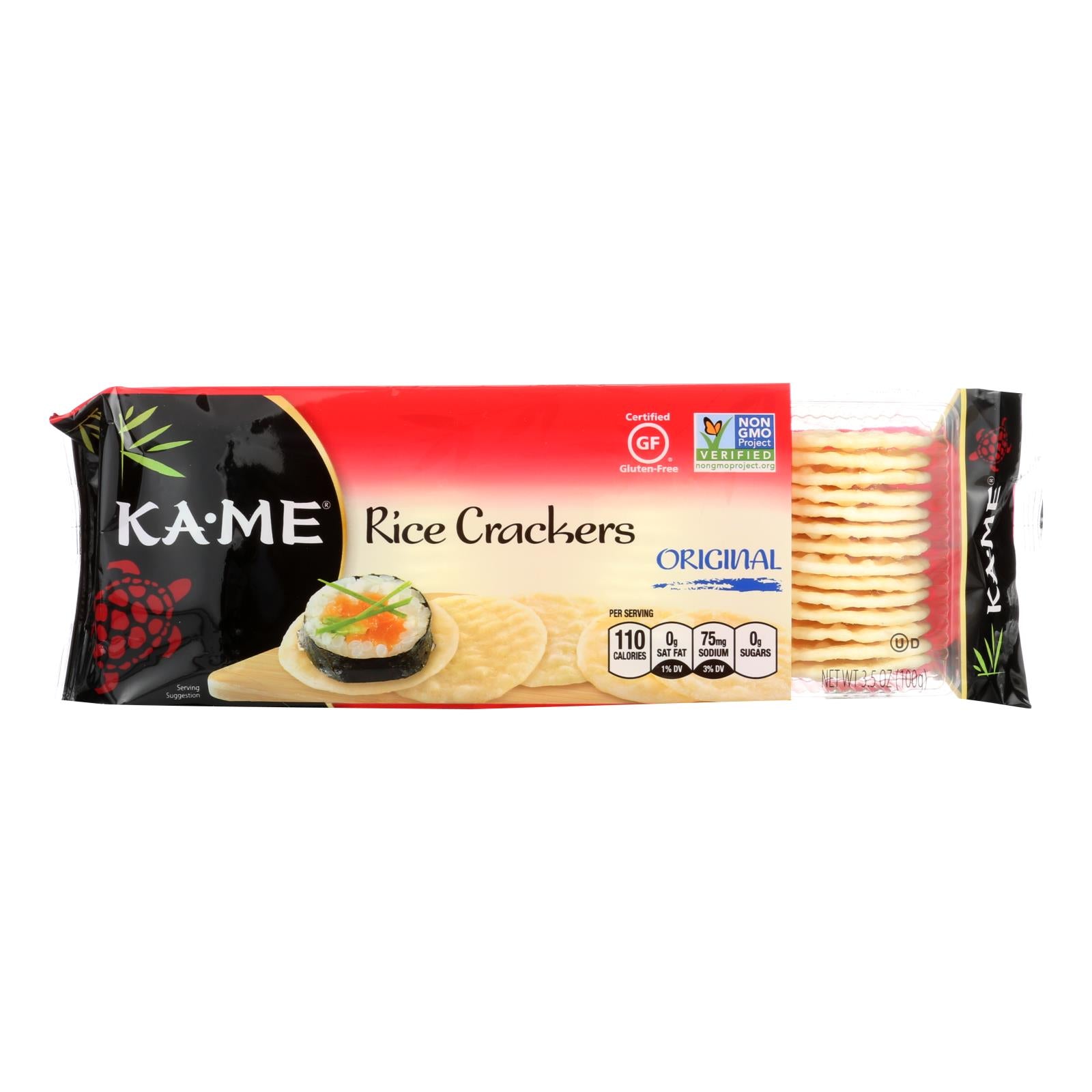 Ka'Me, Ka'Me Rice Crackers - Original - Case of 12 - 3.5 oz.