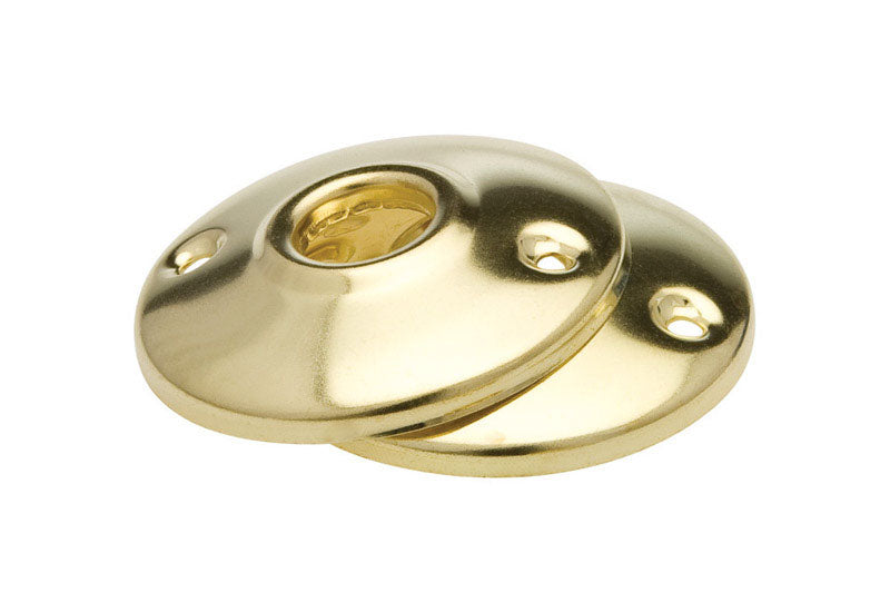 ILCO KABA CORP, Kaba Ilco Bright Brass Steel Door Knob Rosettes (Pack of 5)