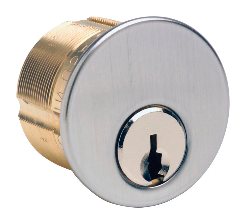 ILCO KABA CORP, Kaba Ilco KW9 Chrome Brass Mortise Cylinder Keyed Alike (Pack of 10).