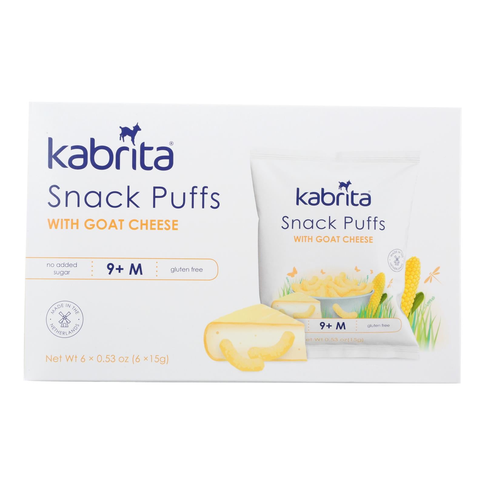 Kabrita, Kabrita - Snack Puff Goat Cheese - Case of 4 - 0.25 OZ (Pack of 4)