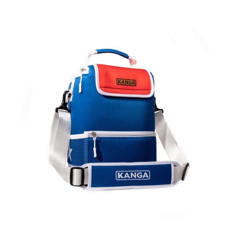 KANGA LLC, Kanga Blue/Red 12 can Soft Sided Cooler