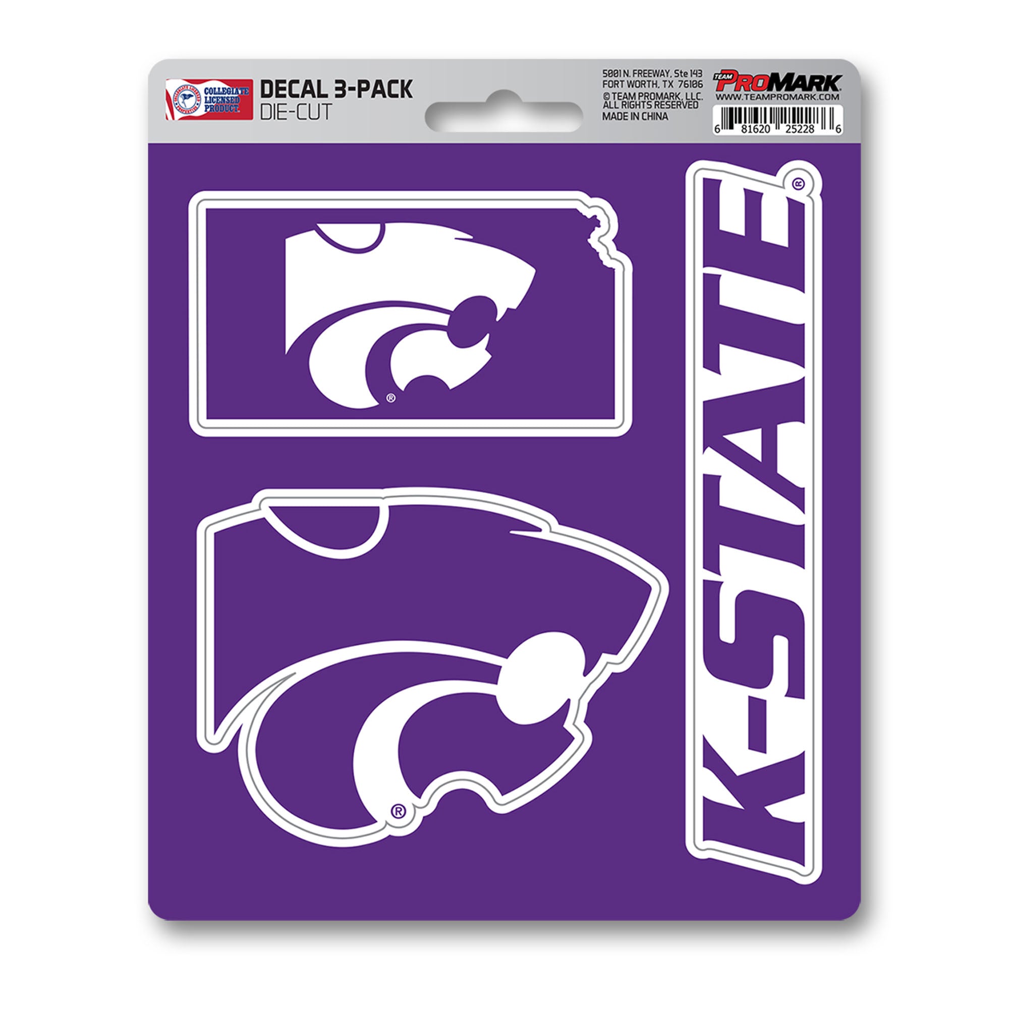 FANMATS, Kansas State University 3 Piece Decal Sticker Set