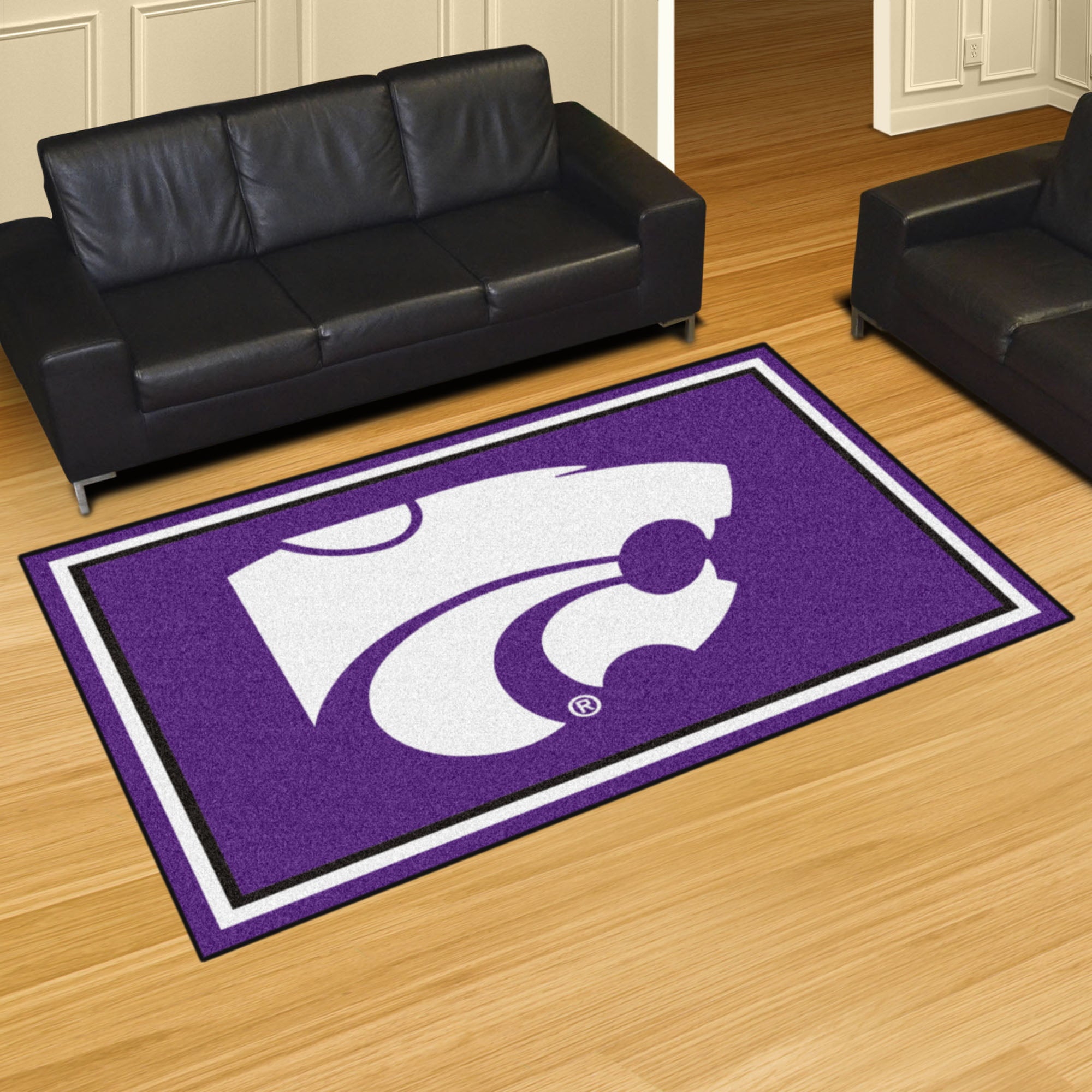 FANMATS, Kansas State University 5ft. x 8 ft. Plush Area Rug