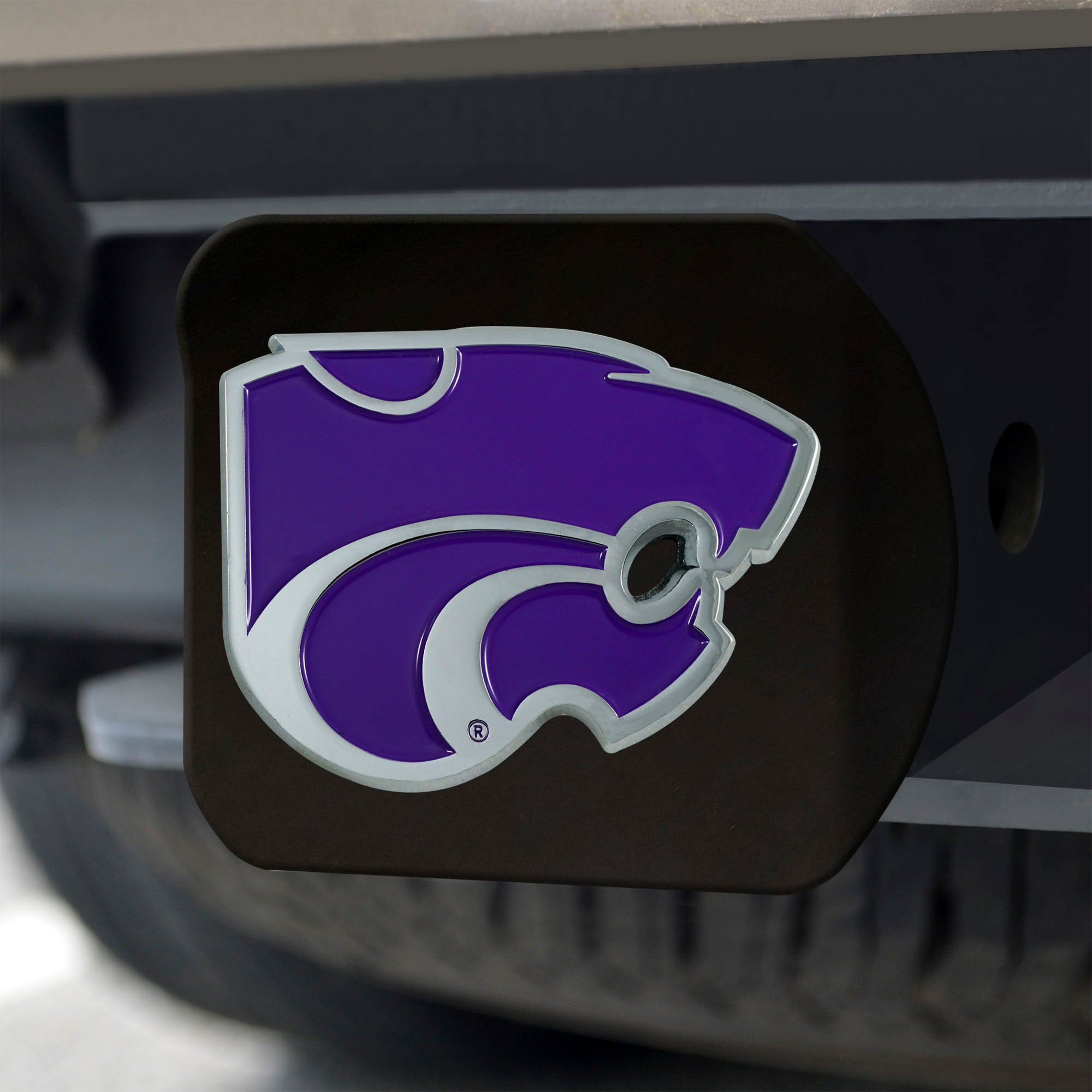 FANMATS, Kansas State University Black Metal Hitch Cover - 3D Color Emblem