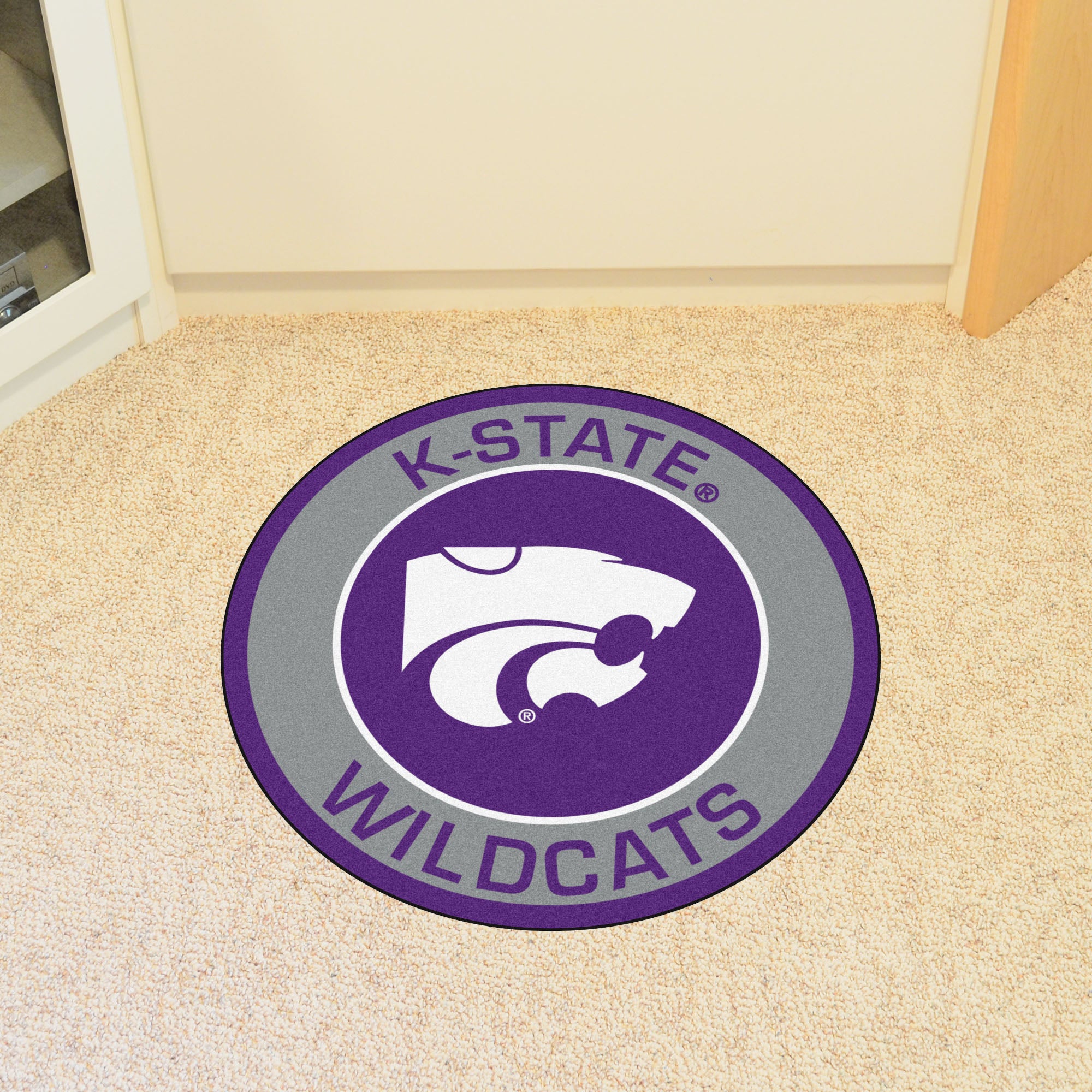 FANMATS, Kansas State University Roundel Rug - 27in. Diameter