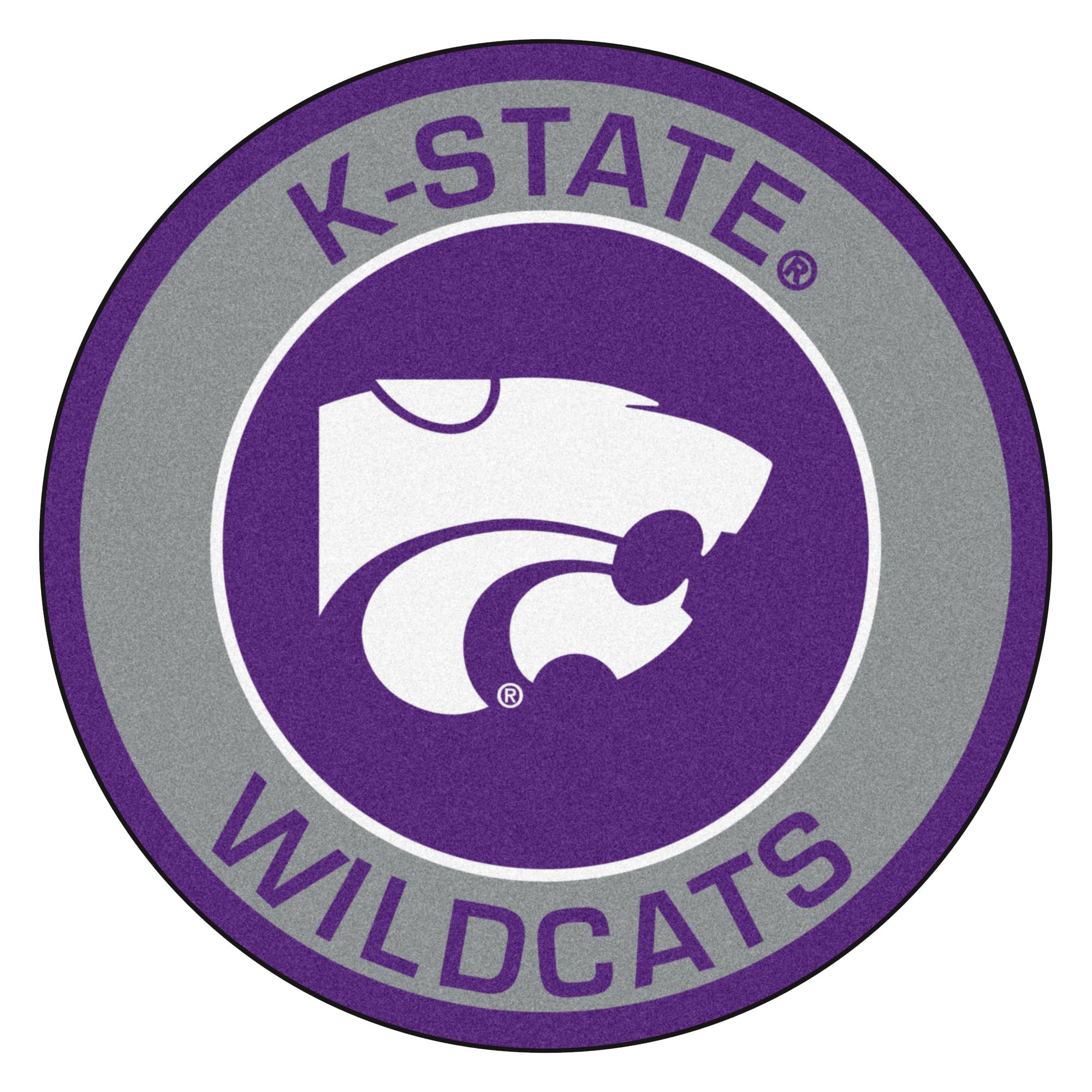 FANMATS, Kansas State University Roundel Rug - 27in. Diameter