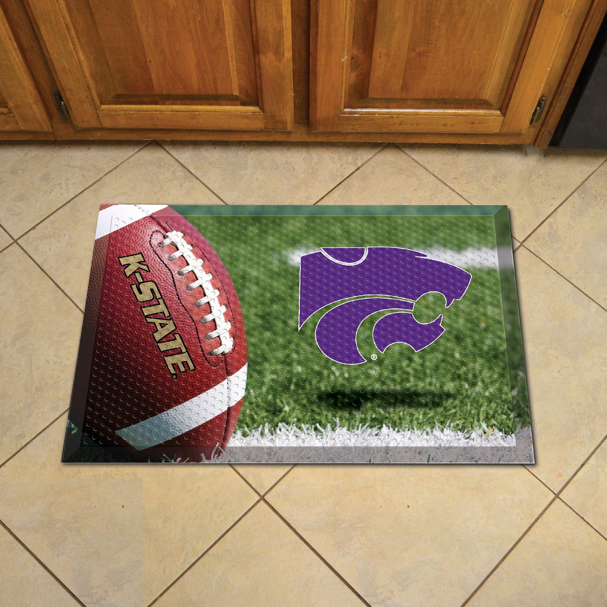 FANMATS, Kansas State University Rubber Scraper Door Mat