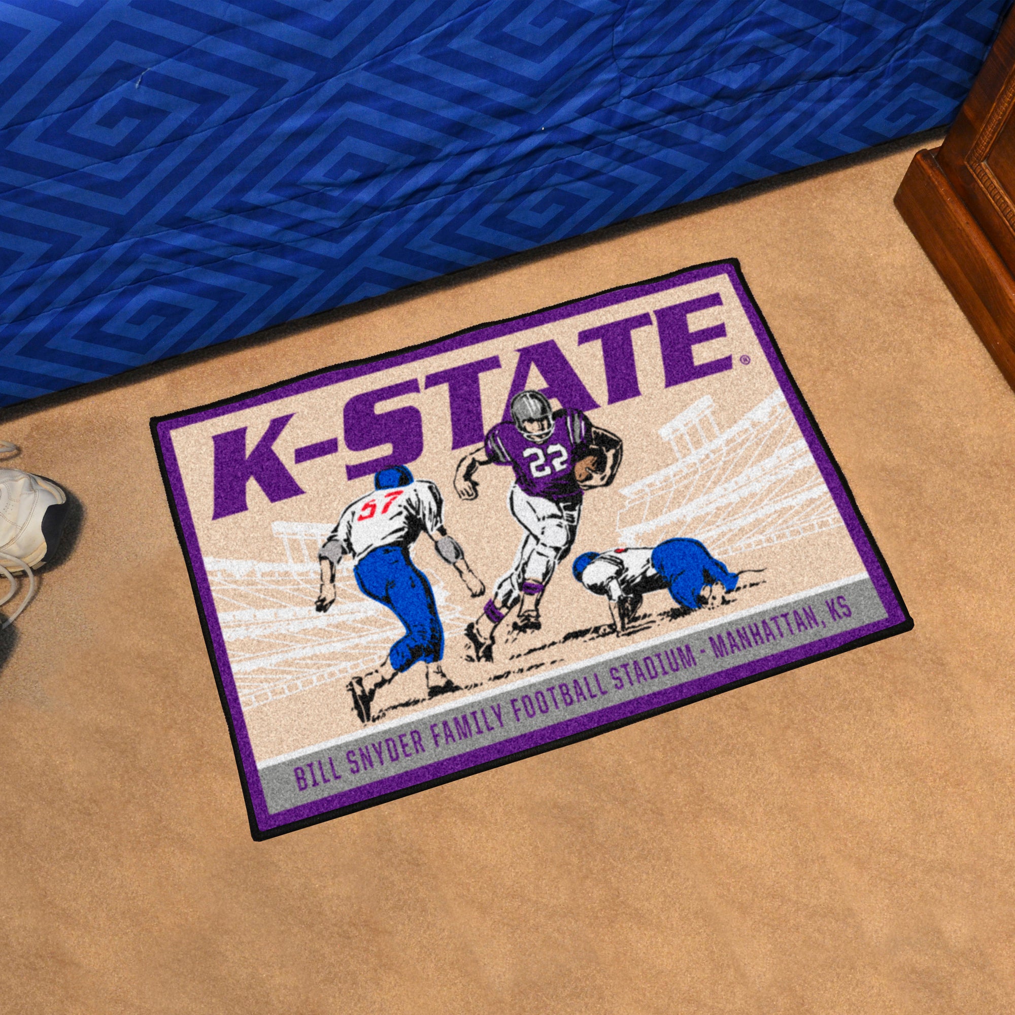 FANMATS, Kansas State University Ticket Stub Rug - 19in. X 30in.