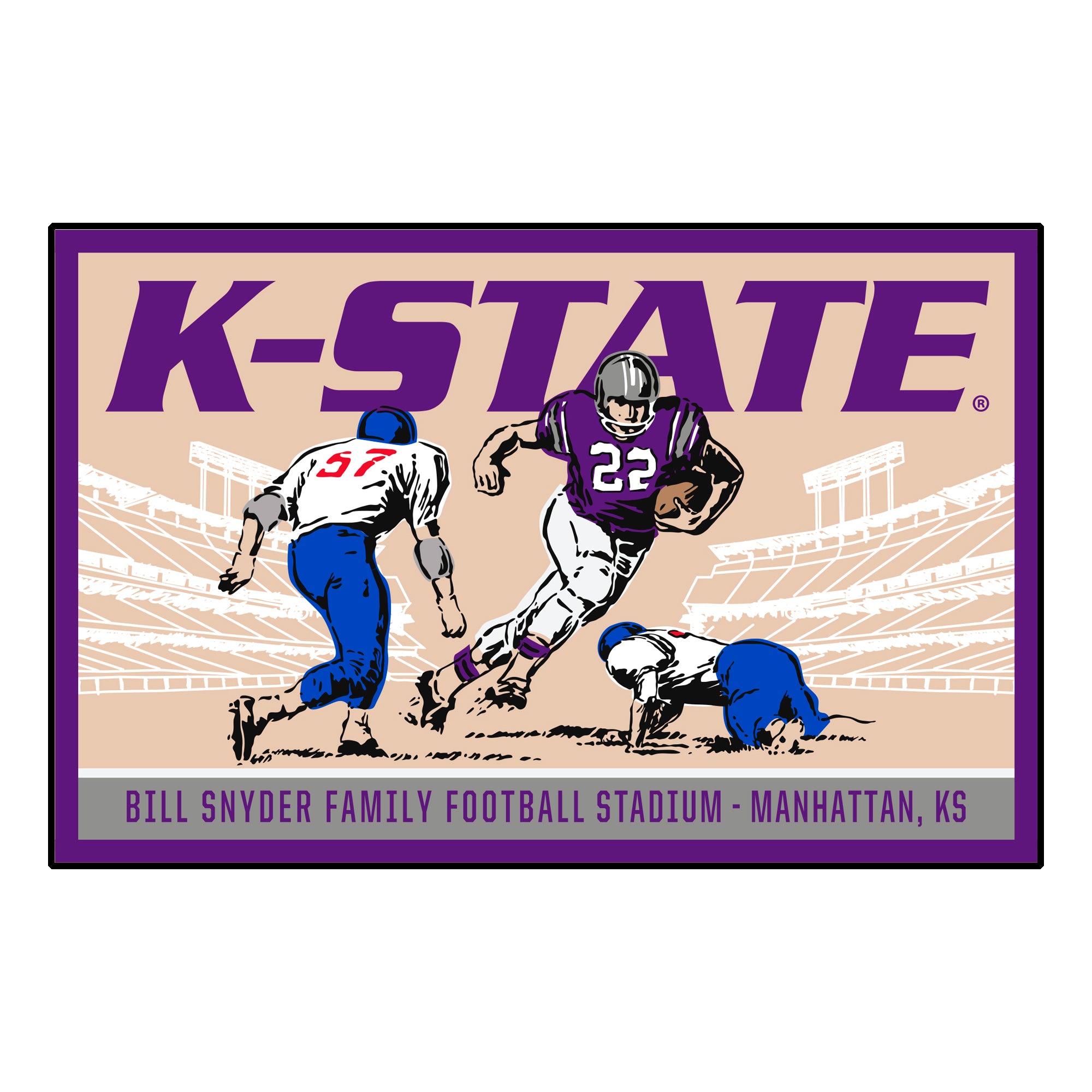 FANMATS, Kansas State University Ticket Stub Rug - 19in. X 30in.