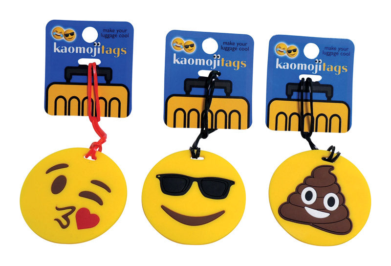 IP BRANDING GROUP LLC, Kaomoji Emoji Luggage Tags Polymer 1 pk (Pack of 90)