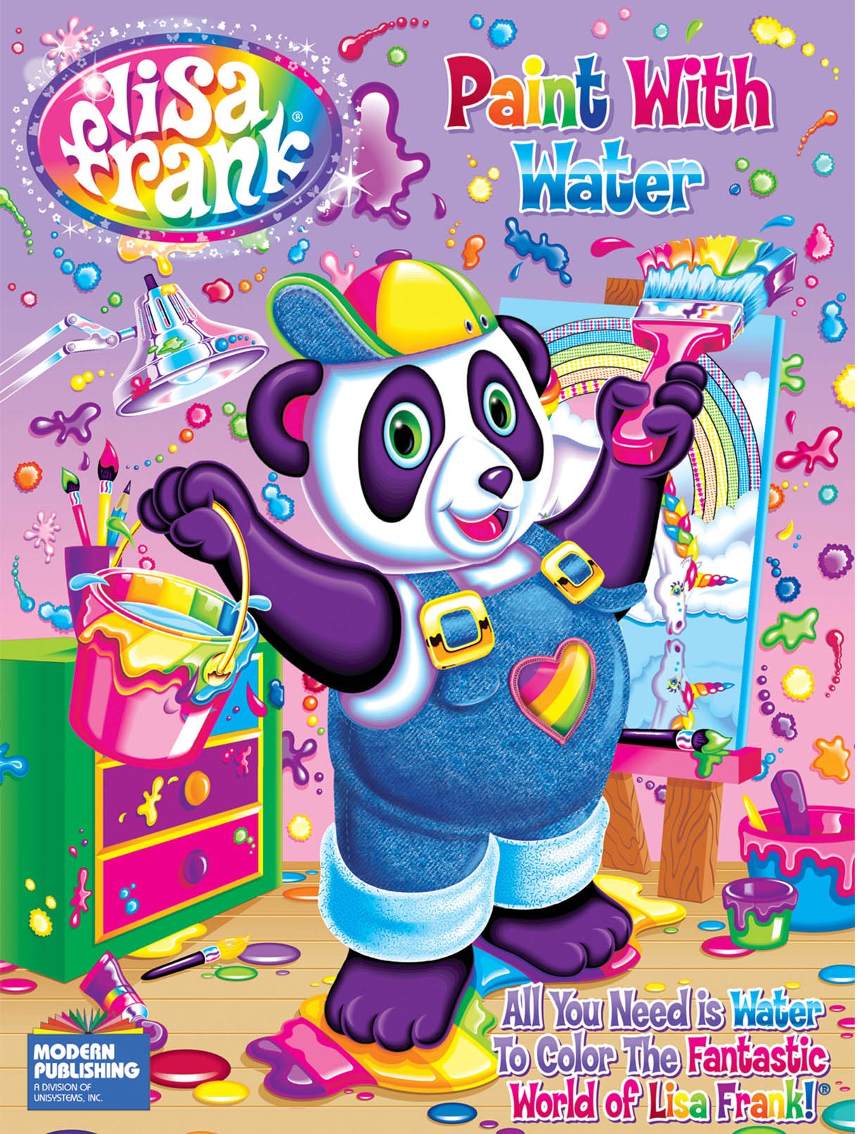 Kappa Publication, Kappa Publication 115373 Lisa Frank Paint With Water Color Book