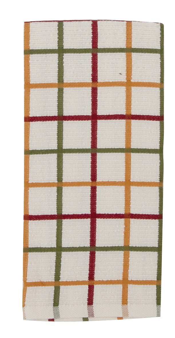 Kay Dee, Kay Dee A8766 Honey Windowpane Towel (Pack of 6)