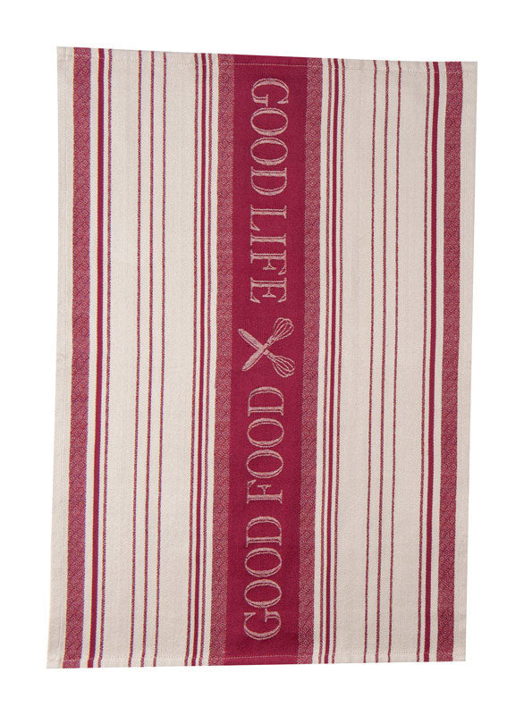 KAY DEE DESIGNS INC, Kay Dee Cooks Kitchen Marsala Cotton Embroidered Tea Towel (Pack of 6)