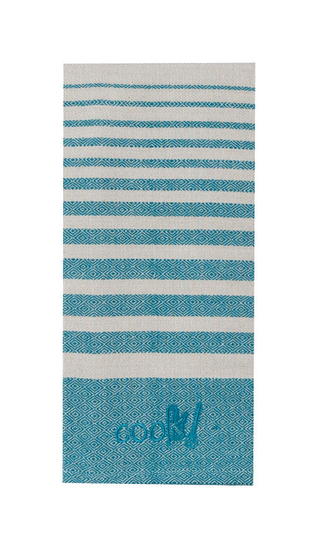 KAY DEE DESIGNS INC, Kay Dee Cooks Kitchen Teal Cotton Cook Woven Tea Towel (Pack of 6)