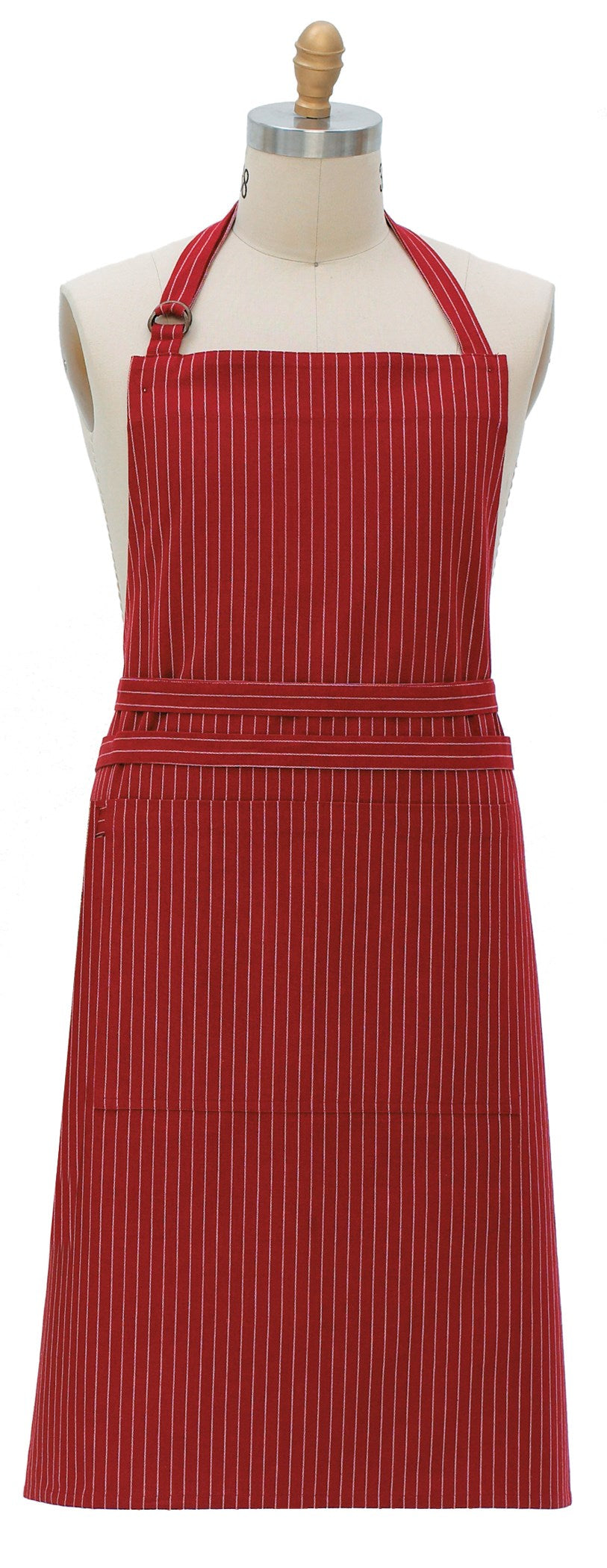 Kay Dee, Kay Dee F9002 Claret Pin Striped Apron