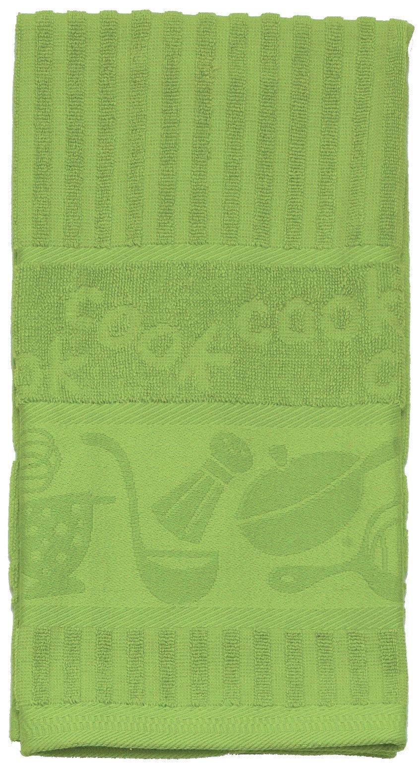 Kay Dee, Kay Dee R0833 Lime Solid Jacquard Terry Towel (Pack of 6)