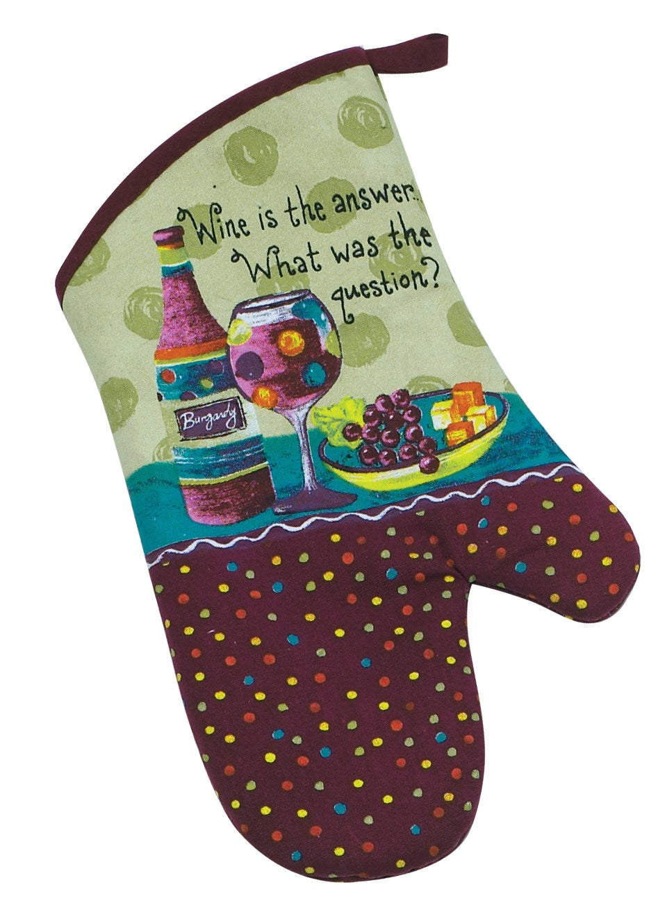 Kay Dee, Kay Dee R1025 Wine Is The Answer Oven Mitt (Pack of 3)