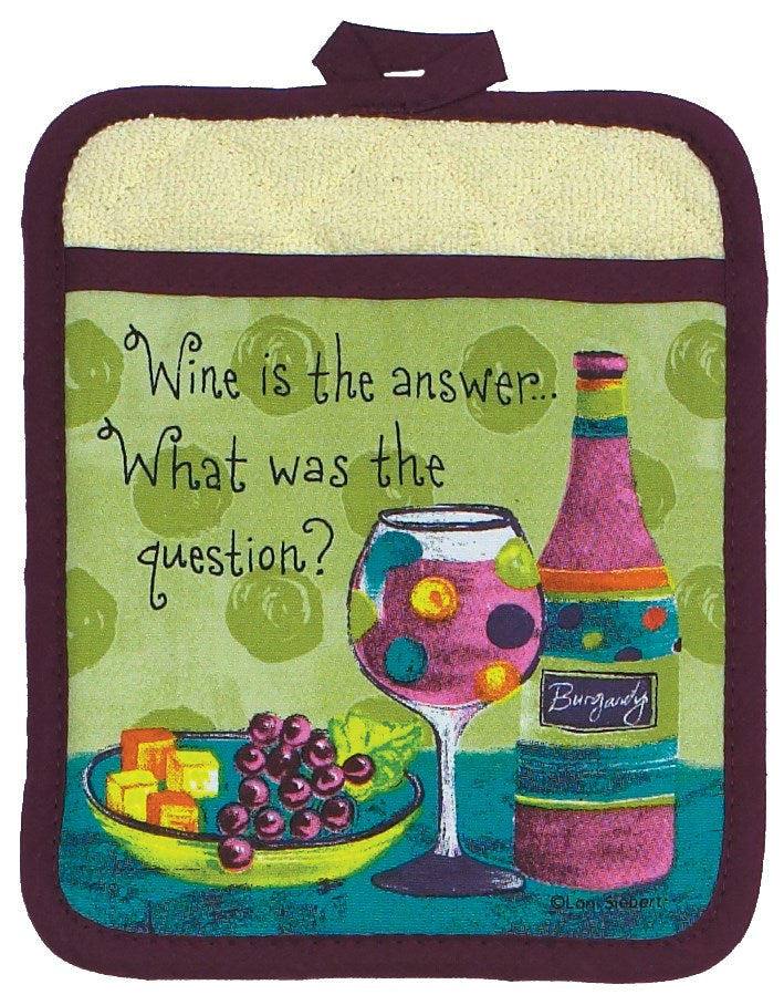 Kay Dee, Kay Dee R1027 Wine/Grapes Design Pot Holder (Pack of 6)