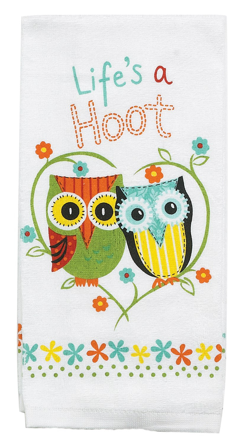 Kay Dee, Kay Dee R1230 Life'S A Hoot Terry Kitchen Towel (Pack of 6)