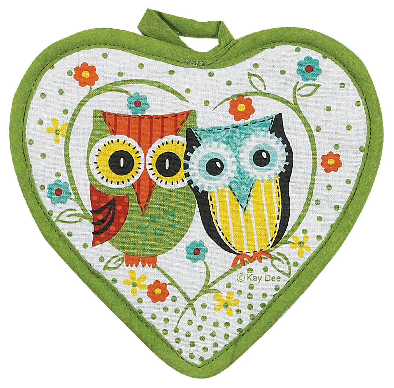 Kay Dee, Kay Dee R1232 Life'S A Hoot Heart Shaped Potholder (Pack of 6)