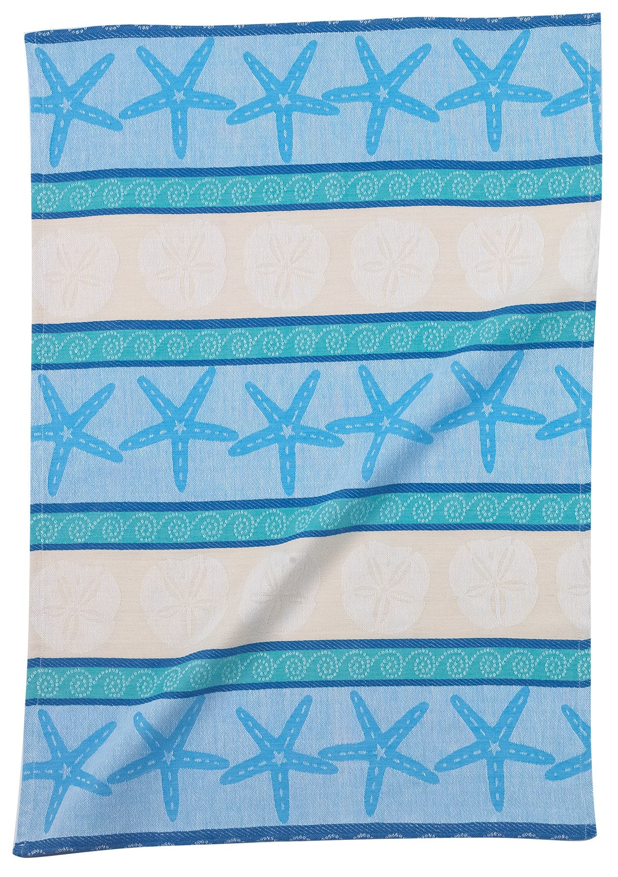 Kay Dee, Kay Dee R2548 20 X 28 Blue & Yellow Sand Dollar & Starfish Towel (Pack of 6)