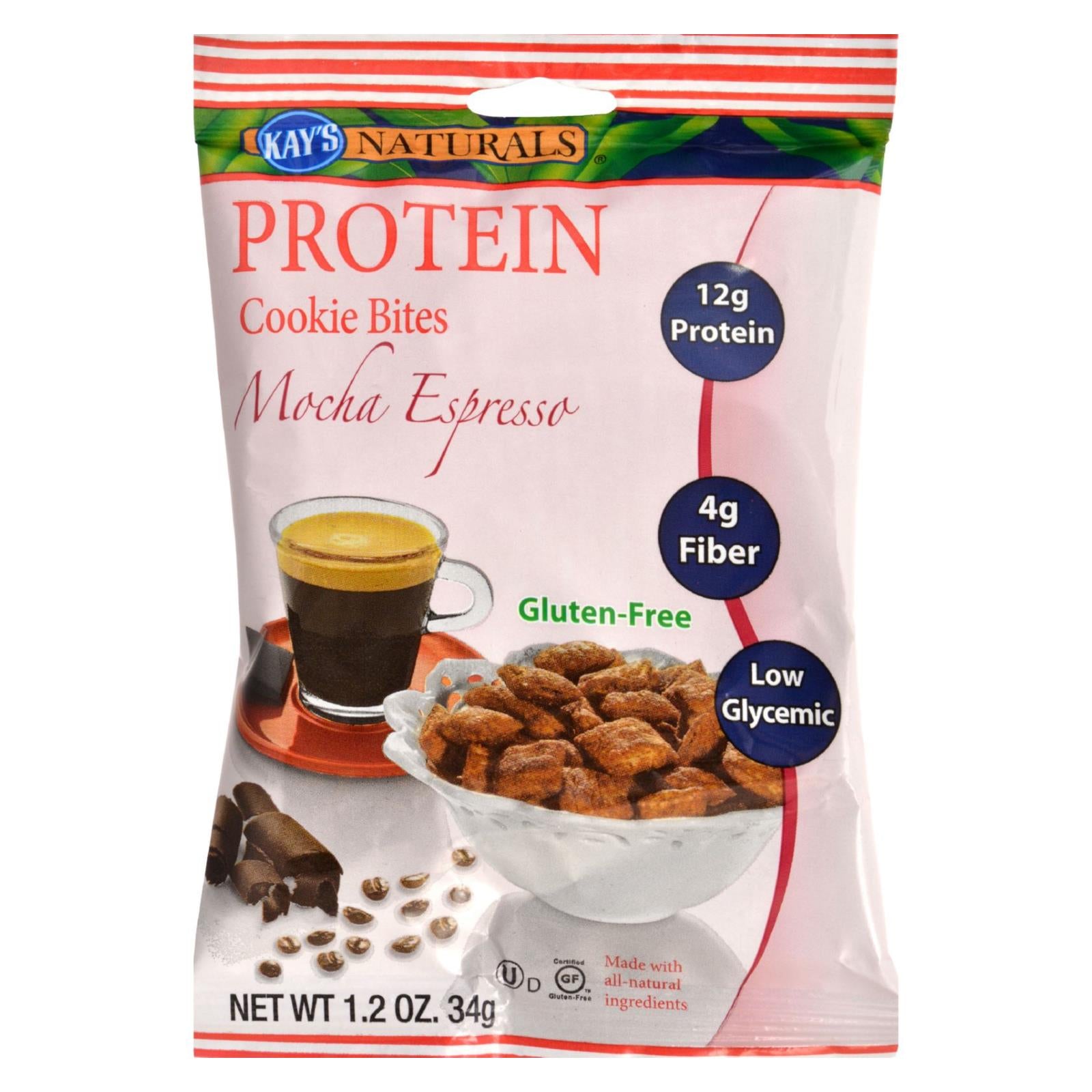 Kay'S Naturals, Kays Naturals Cookie Bites - Mocha Espresso - Gluten Free - 1.2 oz - Case of 6 (Pack of 6)