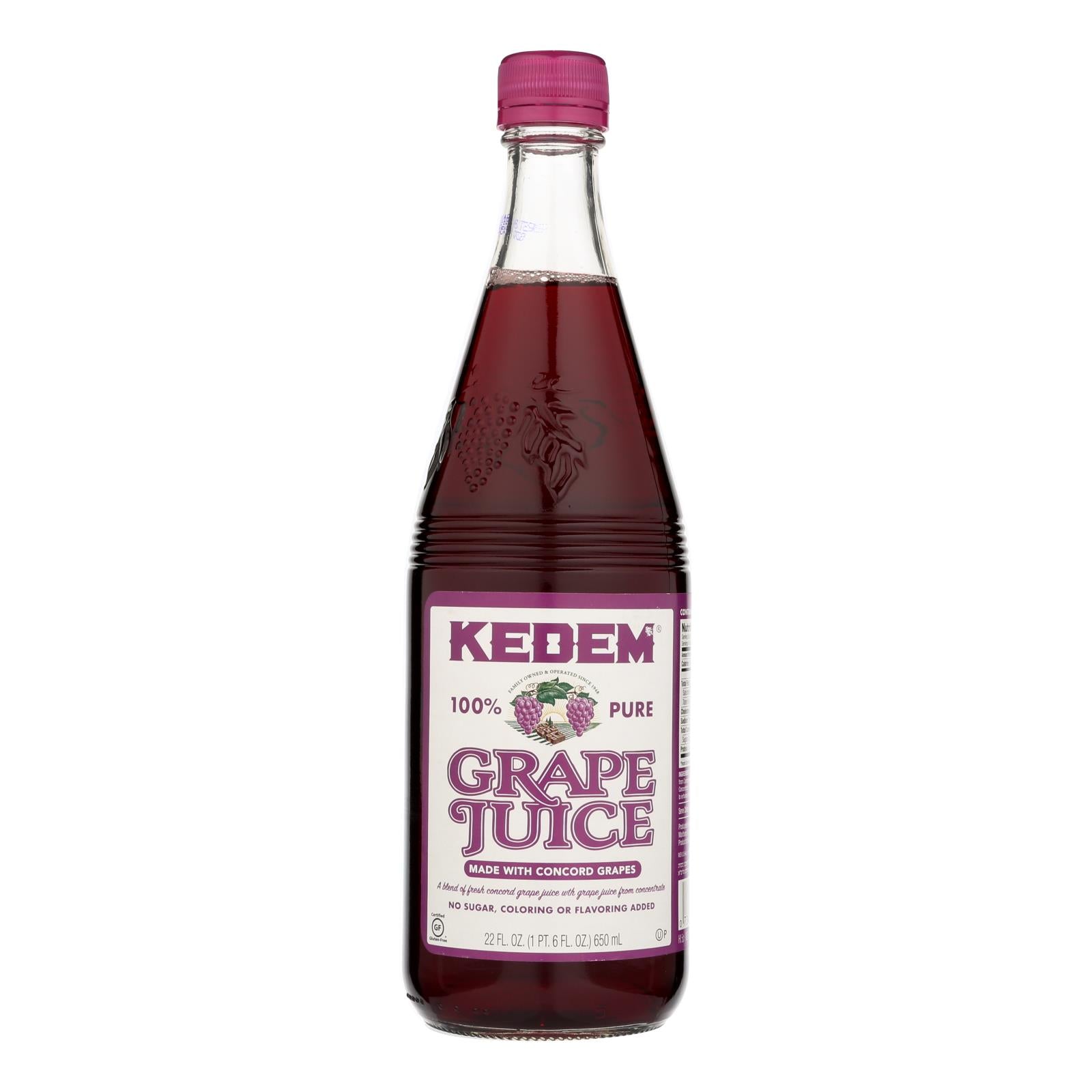 Kedem, Kedem Grape Juice - Concord - Case of 12 - 22 Fl oz. (Pack of 12)