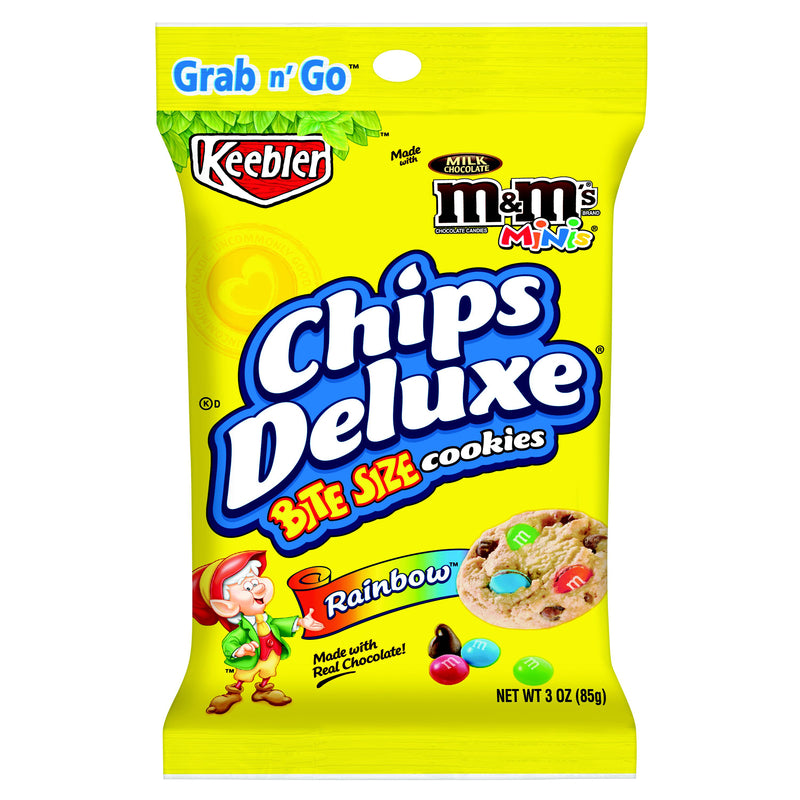 W H EDWARDS CO, Keebler Chocolate Chip and M&M Cookies 3 oz Bagged (Pack of 6)