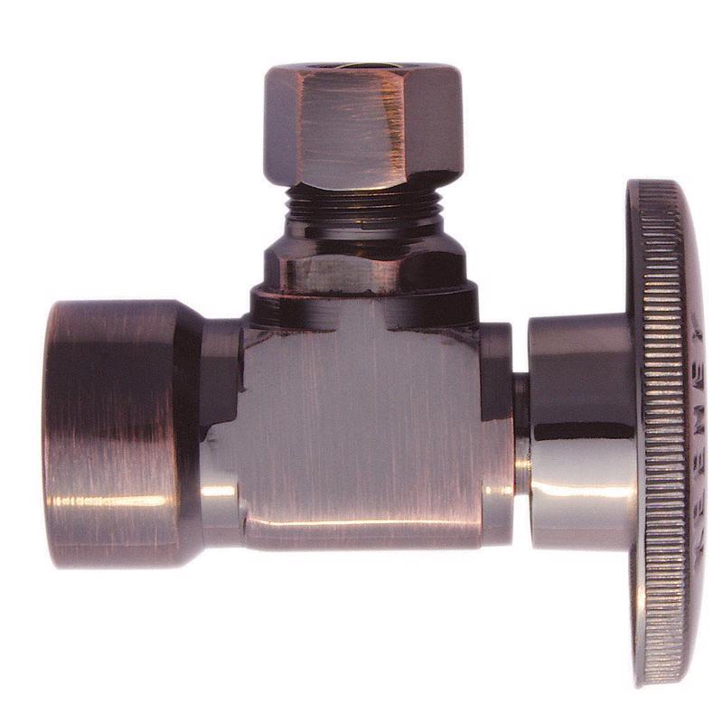 KEENEY HOLDINGS LLC, Keeney 1/2 in. FIP in. X 3/8 in. Brass Shut-Off Valve