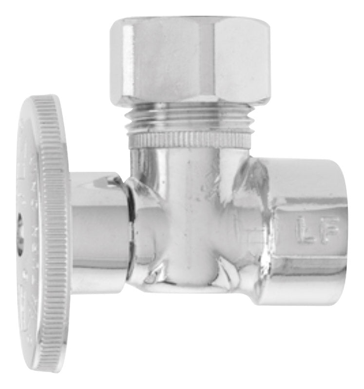 KEENEY HOLDINGS LLC, Keeney 1/2 in. FIP in. X 7/16 in. Compression Brass Angle Valve