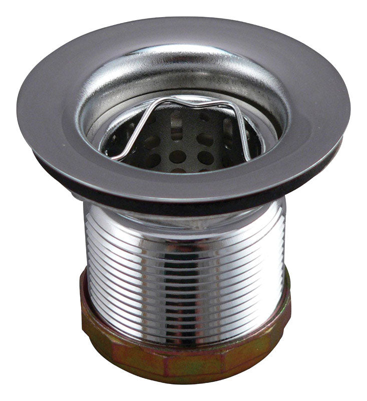 KEENEY HOLDINGS LLC, Keeney 2 to 2-1/2 in. Chrome Stainless Steel Sink Strainer