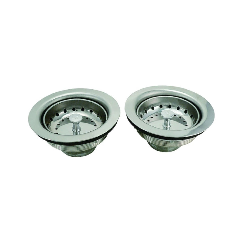 KEENEY HOLDINGS LLC, Keeney 3-1/2 in. Chrome Stainless Steel Sink Strainer