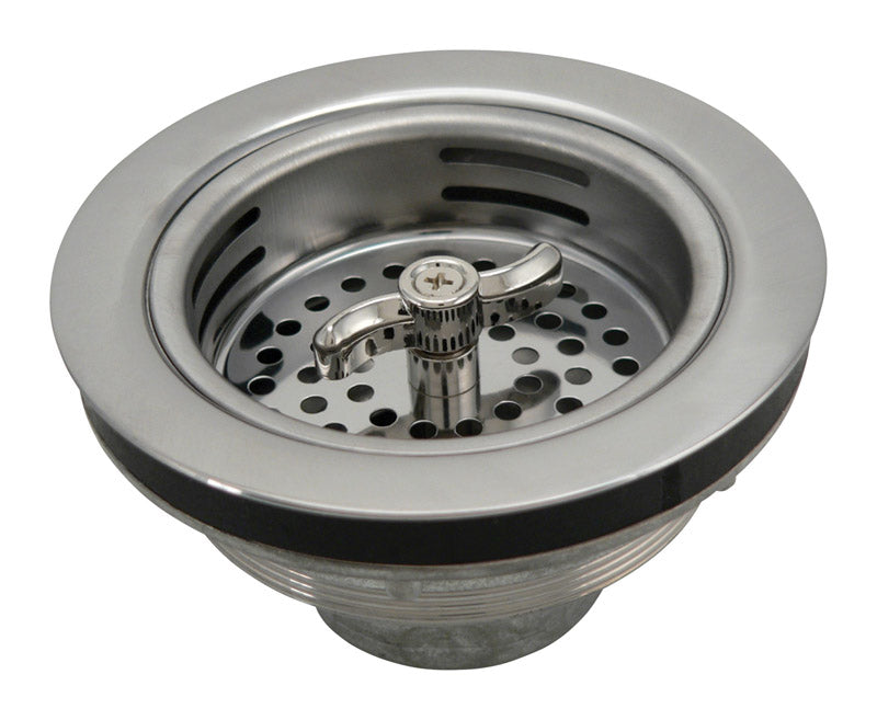 KEENEY HOLDINGS LLC, Keeney 3-1/2 in. Dia. Natural Stainless Steel Basket Strainer Assembly