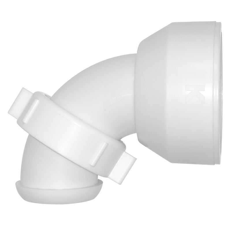 KEENEY HOLDINGS LLC, Keeney Insta-Plumb 1-1/2 in. D Plastic 90 Degree Elbow