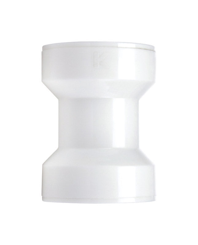 Keeney, Keeney Insta-Plumb 1-1/2 in. Dia. White Plastic Straight Coupling