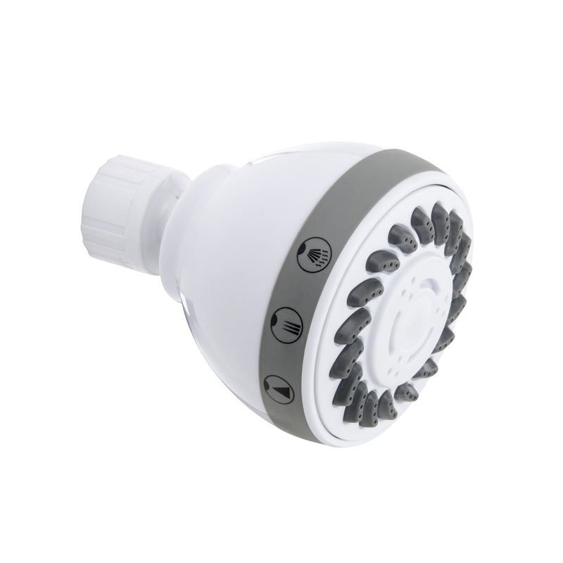 KEENEY HOLDINGS LLC, Keeney Stylewise White Plastic 3 settings Showerhead 1.8 gpm