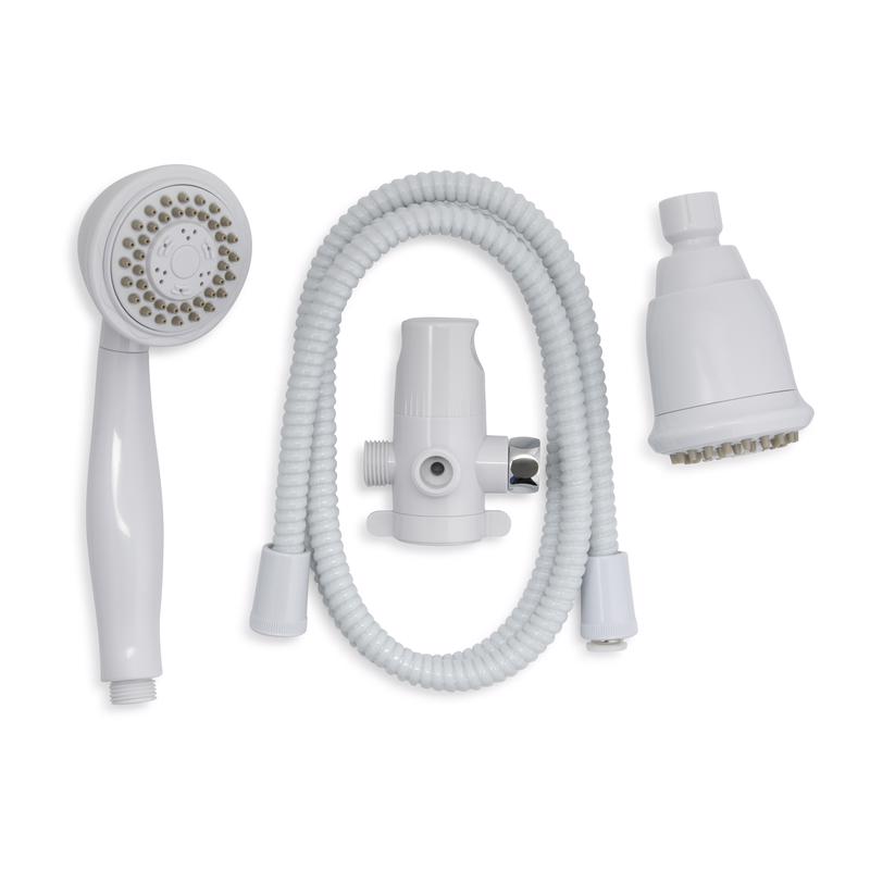 KEENEY HOLDINGS LLC, Keeney Stylewise White Plastic 3 settings Showerhead Combo 1.8 gpm