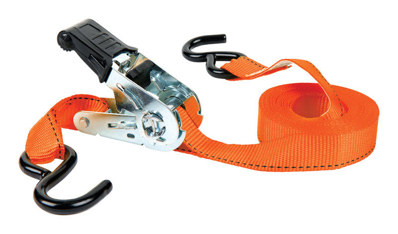 HAMPTON PRODUCTS INTERNATIONAL CORP, Keeper 1 in. W X 15 ft. L Orange Tie Down Strap 500 lb 4 pk