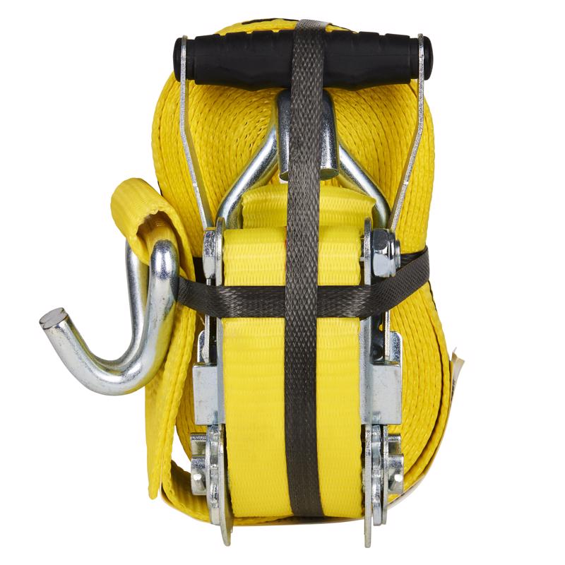 HAMPTON PRODUCTS INTERNATIONAL CORP, Keeper 2 in. W X 27 ft. L Yellow Tie Down w/Ratchet 3333 lb 1 pk