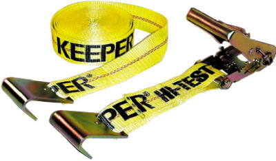 HAMPTON PRODUCTS INTERNATIONAL CORP, Keeper 2 in. W X 27 ft. L Yellow Tie Down w/Ratchet 3333 lb 1 pk