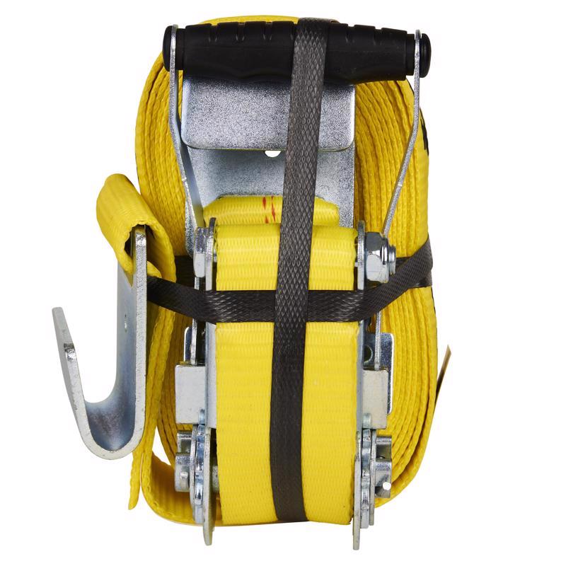 HAMPTON PRODUCTS INTERNATIONAL CORP, Keeper 2 in. W X 27 ft. L Yellow Tie Down w/Ratchet 3333 lb 1 pk