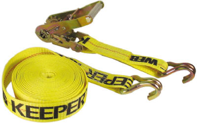 HAMPTON PRODUCTS INTERNATIONAL CORP, Keeper 2 in. W X 27 ft. L Yellow Tie Down w/Ratchet 3333 lb 1 pk