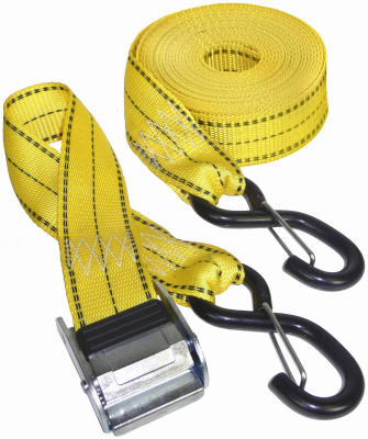 HAMPTON PRODUCTS INTERNATIONAL CORP, Keeper 2 in. W X 8 ft. L Yellow Tie Down Strap 800 lb 1 pk