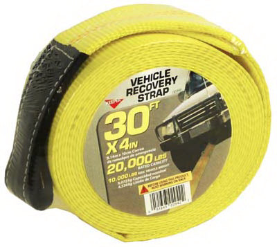 HAMPTON PRODUCTS INTERNATIONAL CORP, Keeper 4 in. W X 30 ft. L Yellow Vehicle Recovery Strap 10000 lb 1 pk