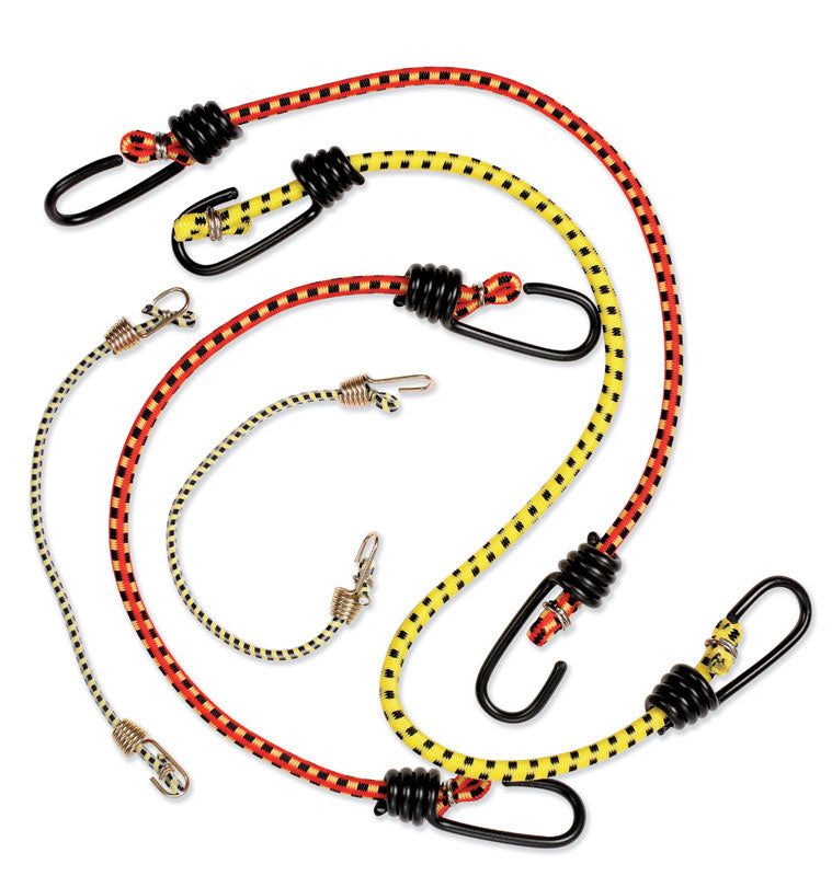 HAMPTON PRODUCTS INTERNATIONAL CORP, Keeper Assorted Bungee Cord Set 18 in. L X 0.315 in. 6 pk